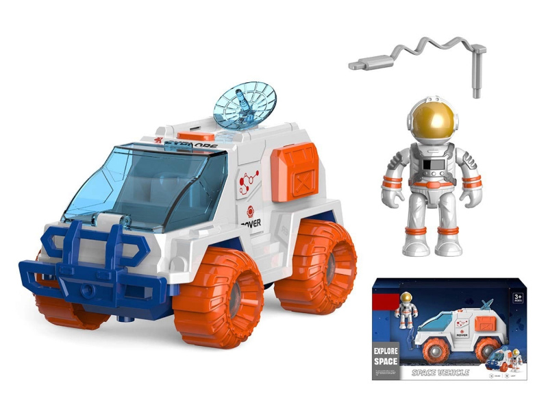 Kosmické vozidlo s astronautem se světlem a zvukem