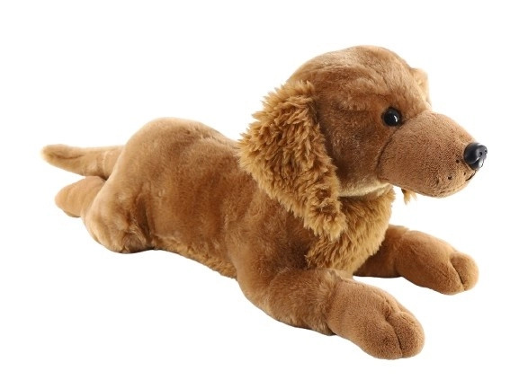 Plyšový pes zlatý retrívr ležící 60 cm