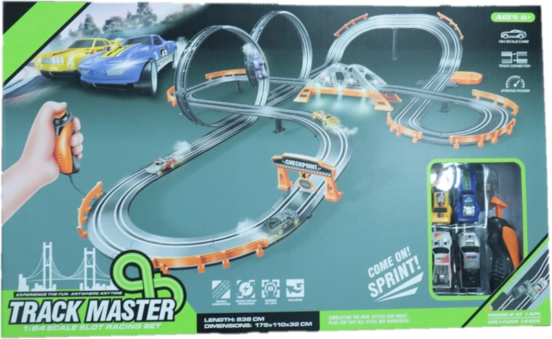 Závodní dráha s 2 smyčkami, délka 838 cm