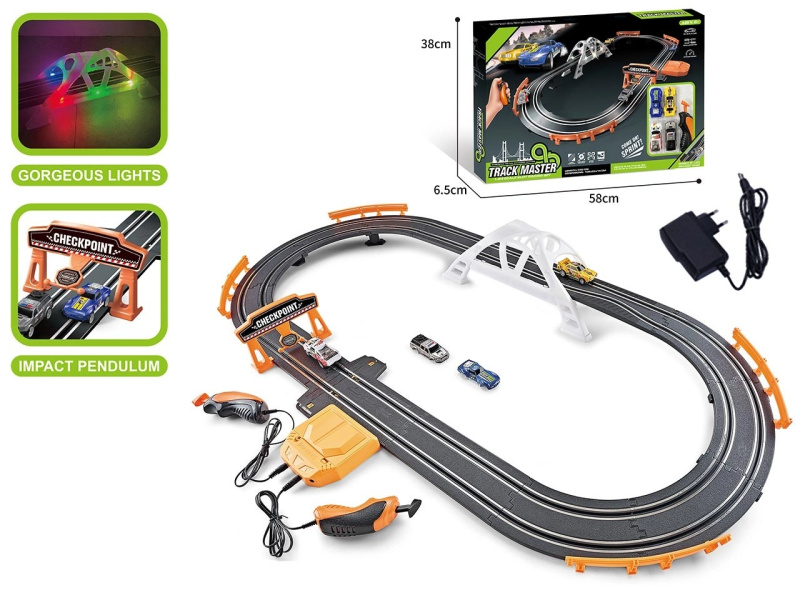 Závodní dráha s LED mostem 1:64