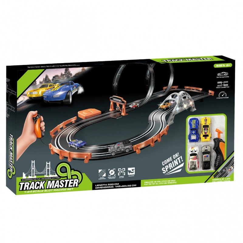 Závodní dráha 1:64 s 5,2m okruhem a smyčkami