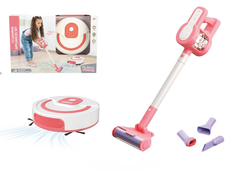 Dětský úklidový set – tyčový vysavač a robotický vysavač