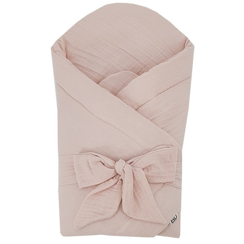 Eko Zavinovačka mušelínová bez vyztužení Powder pink 75x75 cm