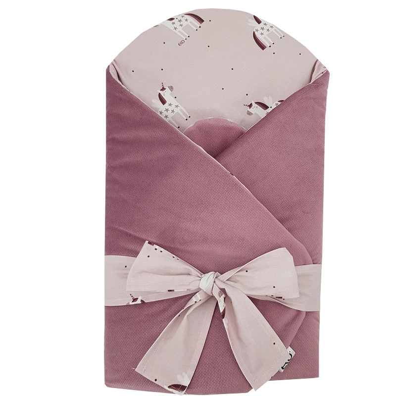 EKO zavinovačka velvet s kokosovou vložkou Unicorn 75 × 75 cm