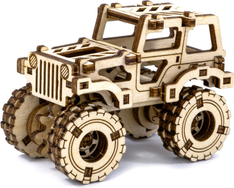 Wooden City 3D puzzle Superfast Monster Truck č.1