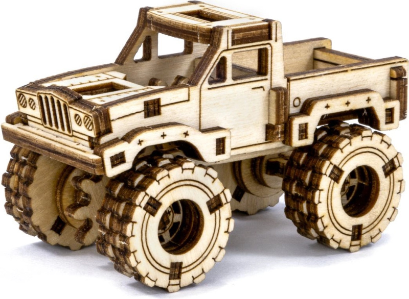 Wooden City 3D dřevěné puzzle - Monster truck 66 dílů