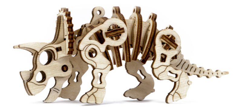 3D dřevěné puzzle - Triceratops
