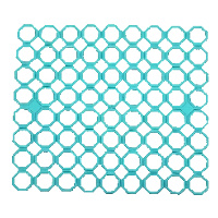 Měkká mřížka do dřezu 28 × 28 cm, plast, mix barev