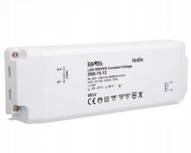 Zdroj napájecí ZAMEL LEDIX LED 12Vss 75W