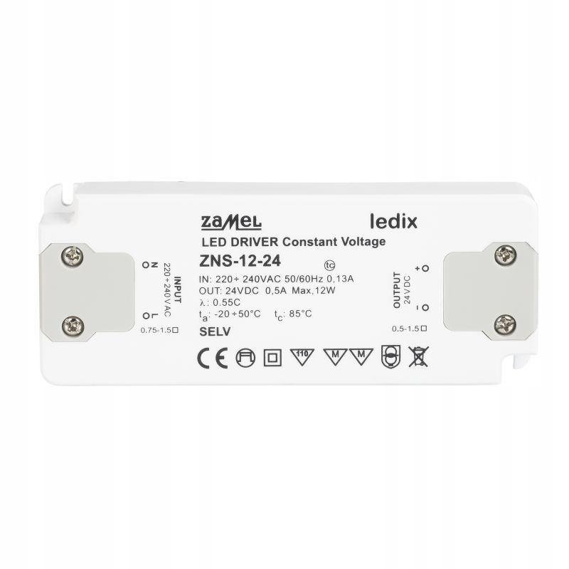 Zdroj napájecí ZAMEL LEDIX LED 12W, 24V