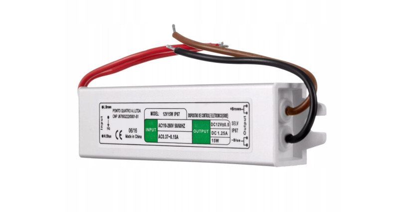 Zdroj napájecí ZAMEL LEDIX LED 12V DC 15W IP67 TYP: ZAH-15-12
