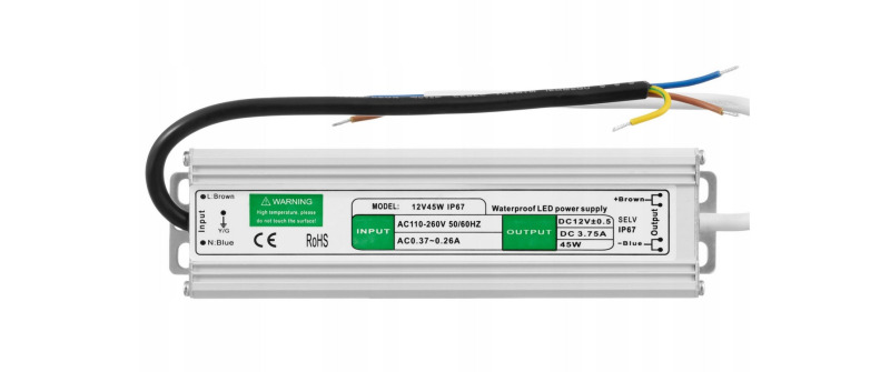 Zdroj napájecí ZAMEL LEDIX LED 12V DC 45W IP67 TYP: ZAH-45-12
