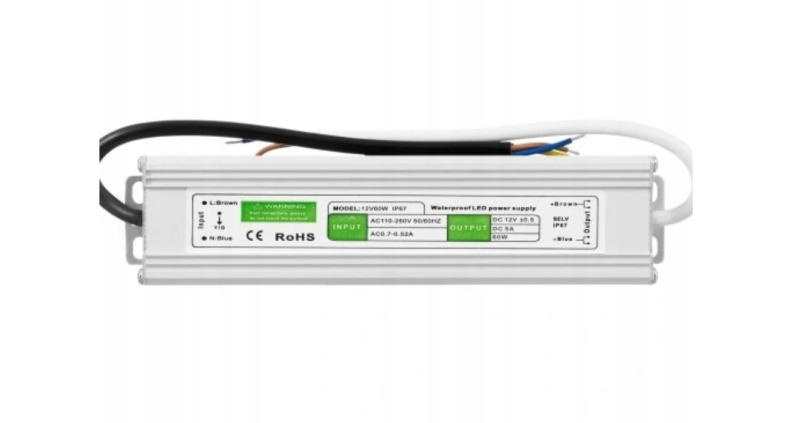 Zdroj napájecí ZAMEL LEDIX LED 12V DC 60W IP67 TYP: ZAH-60-12