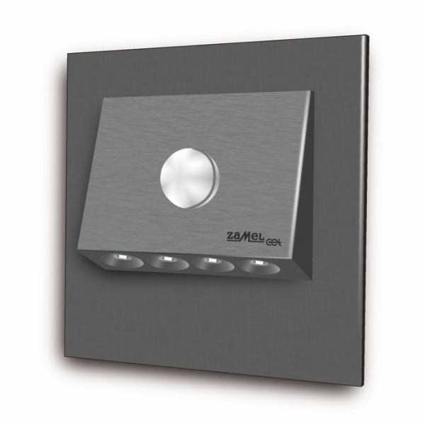 Zamel Orientační, LED svítidlo NAVI, 230V AC, IP20, s čidlem Teplota světla: Neutrální bílá, Barva materiálu: Hliník