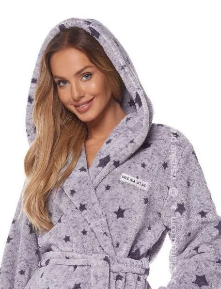 Dámský župan 2135 melange - L&L melanž S