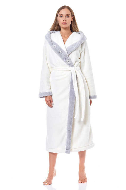 Dlouhý dámský župan L&L 9145 Hft 4XL angora 4XL-173/122/126