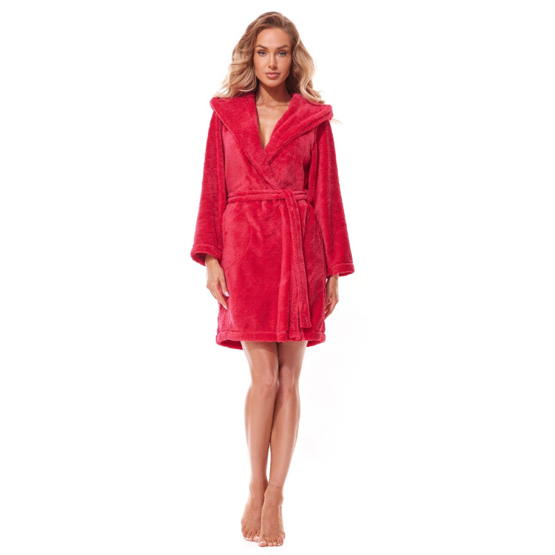 L&L Dámský župan L and L End 2319 hibiskus Barva: Červená, Velikost: M