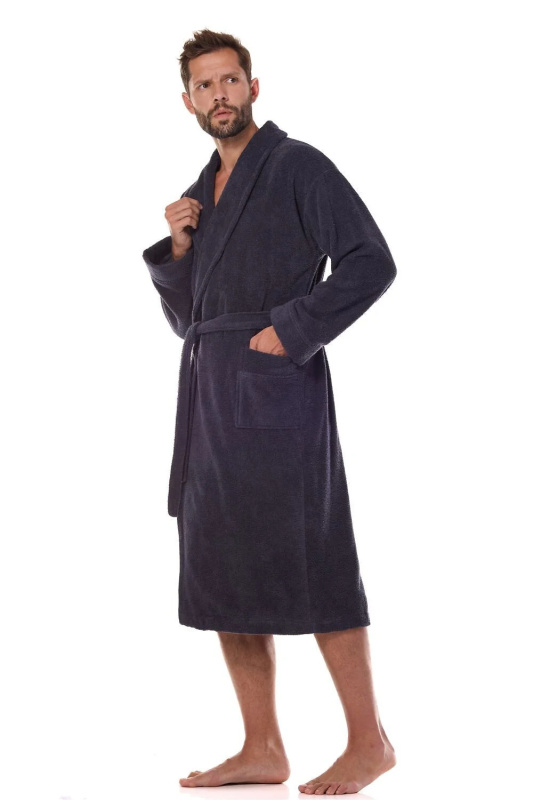 Pánský župan L&amp;L šedý (2450) XL