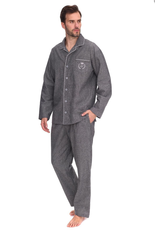 Pyžamo L&L 2533 Zeus long/r M-2XL šedá XL