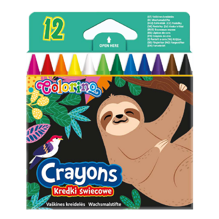Voskovky Colorino - Lenochod, 12 barev