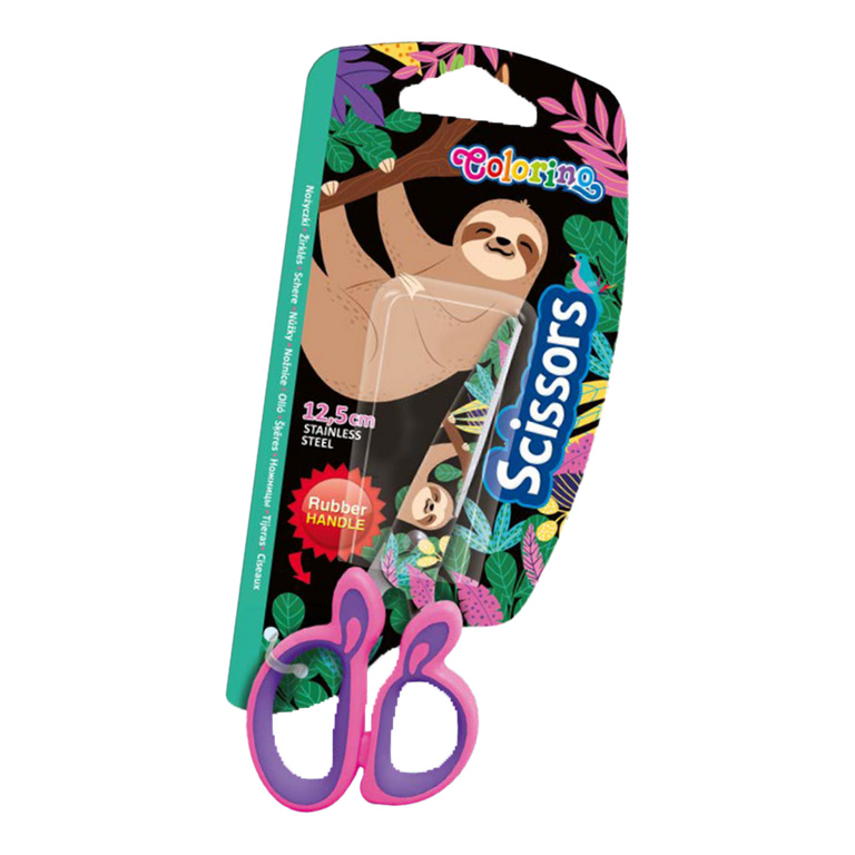 Dětské nůžky Colorino 12,5 cm s potiskem - Lenochod
