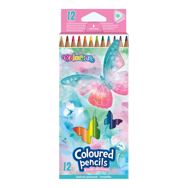 Pastelky Colorino trojhranné 12 barev - Follow your Dreams