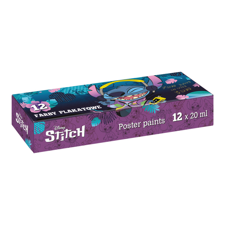 Temperové barvy Colorino Stitch - 12 barev