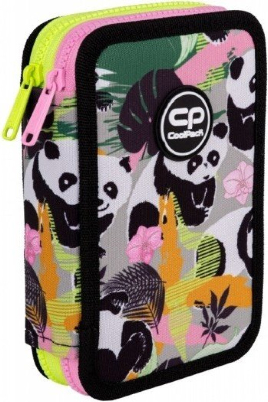 Penál 2-komorový s vybavením Coolpack Jumper 2 Panda Gang