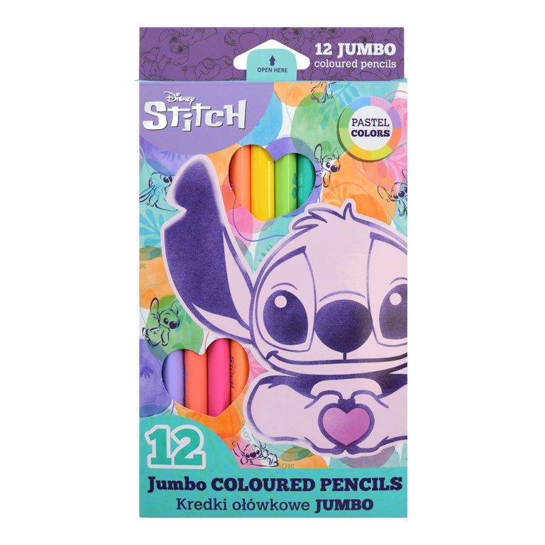 Colorino pastelky trojhranné JUMBO Stitch Pastel