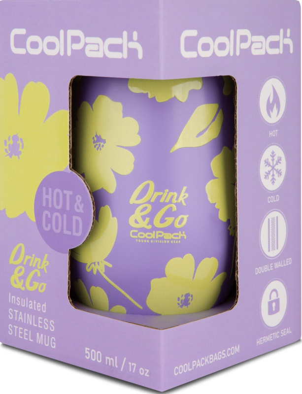 Hrnek TERMO 500 ml Coolpack Coffee Mug Miss Flores Lila