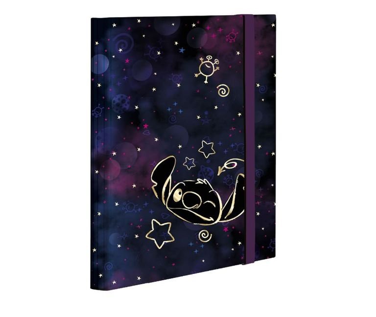 Školní box na sešity s gumičkou Colorino A4 - Stitch Gold