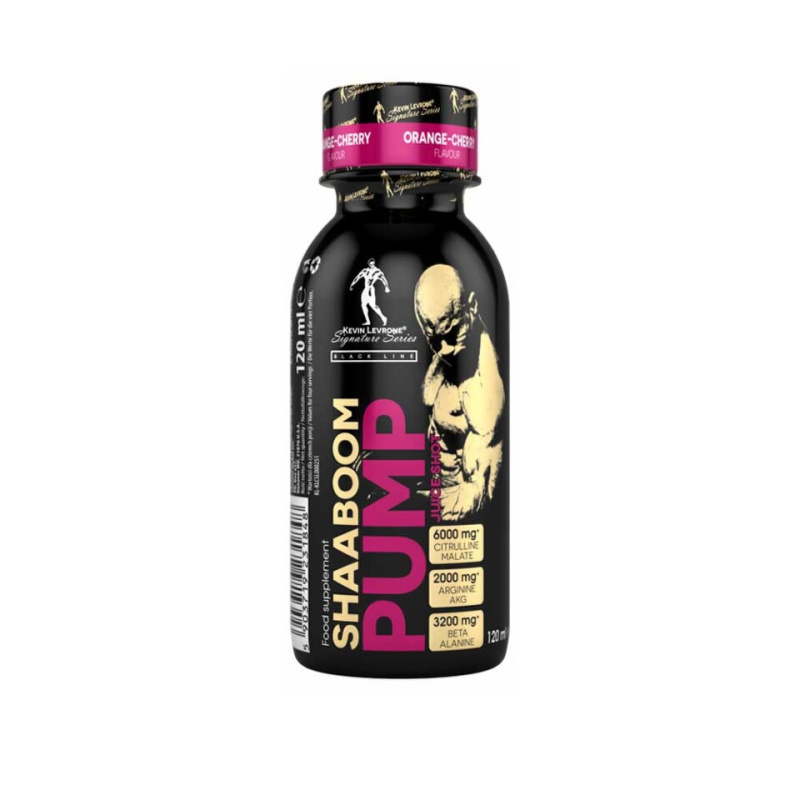 Kevin Levrone Series Kevin Levrone ShaaBoom Pump Juice Shot 120 ml - Pomeranč/višeň