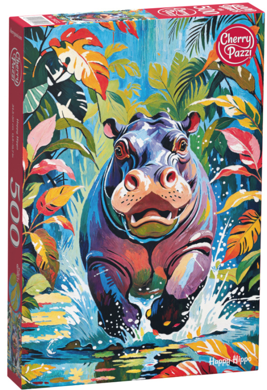 Puzzle Šťastný hroch 500 dílků