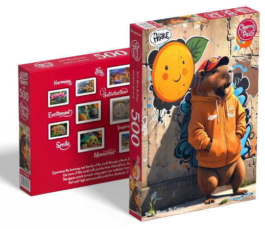 Puzzle CHERRY PAZZI Don't Worry, Be Cappy 500 dílků