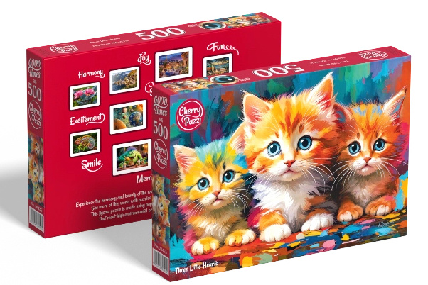 Puzzle Tři malá srdce 500 dílků CHERRY PAZZI