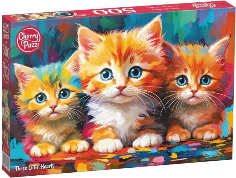 Puzzle Tři malá srdce 500 dílků CHERRY PAZZI