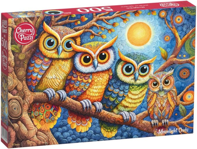 Cherry Pazzi puzzle sovy za měsíčního svitu 500 dílků