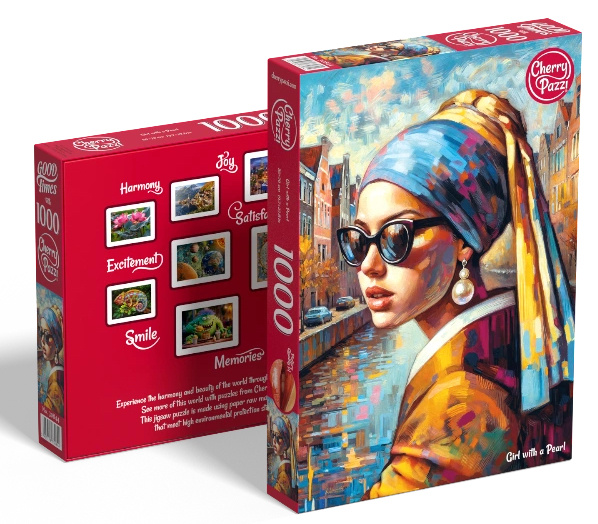 Cherry Pazzi Puzzle Dívka s perlou 1000 dílků