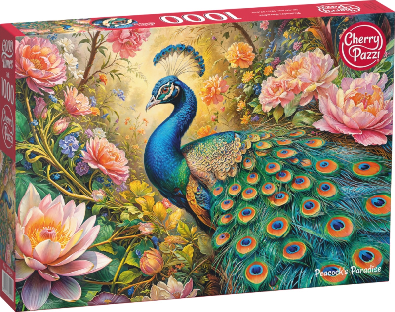 Puzzle Páv v ráji 1000 dílků