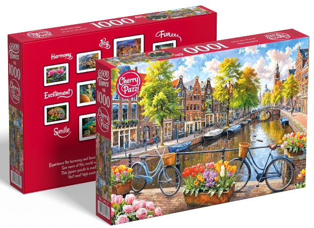 Puzzle Amsterdamské Tulipány 1000 Dílků