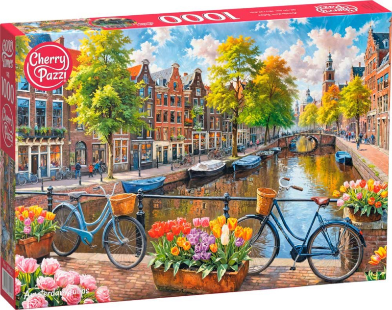 Puzzle Amsterdamské Tulipány 1000 Dílků
