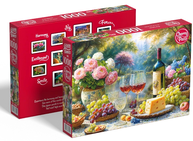 Puzzle vinné zátiší s hrozny 1000 dílků