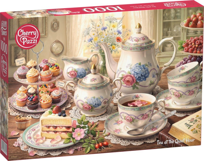 Puzzle Cherry Pazzi 1000 dílků Čaj v klidné hodince