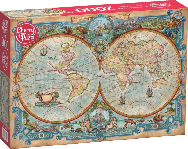 Puzzle Mapa světa Velkých objevů 2000 dílků