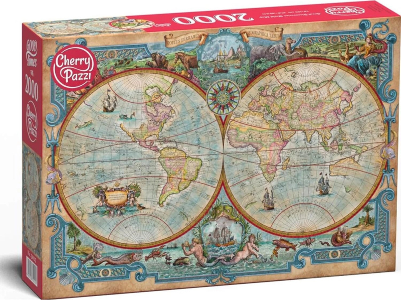 Puzzle Mapa světa Velkých objevů 2000 dílků