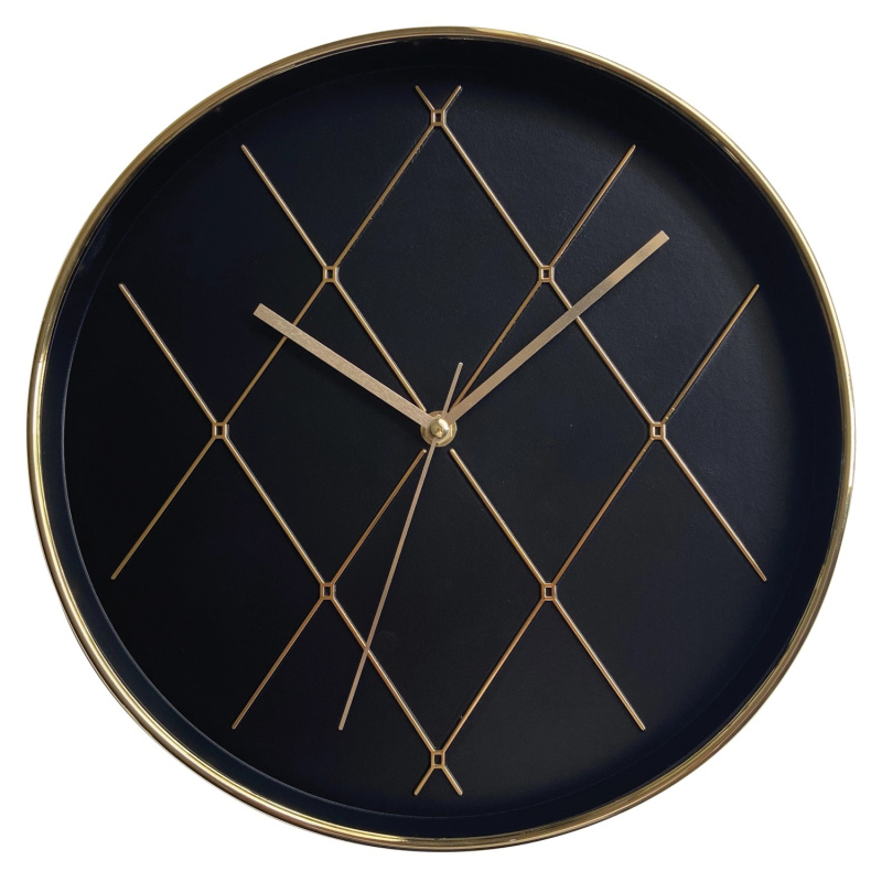 SPLENDID Nástěnné hodiny AGALI, černá, pr. 30 x 4 cm