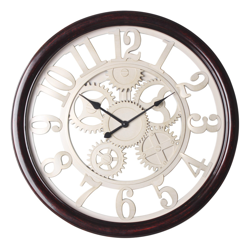 SPLENDID Nástěnné hodiny BRUNN, hnědá/béžová, pr. 59 x 5 cm