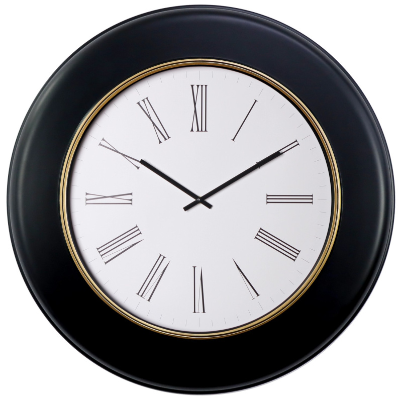 SPLENDID Nástěnné hodiny RADISSON, černá/bílá, pr. 76,5 x 6 cm