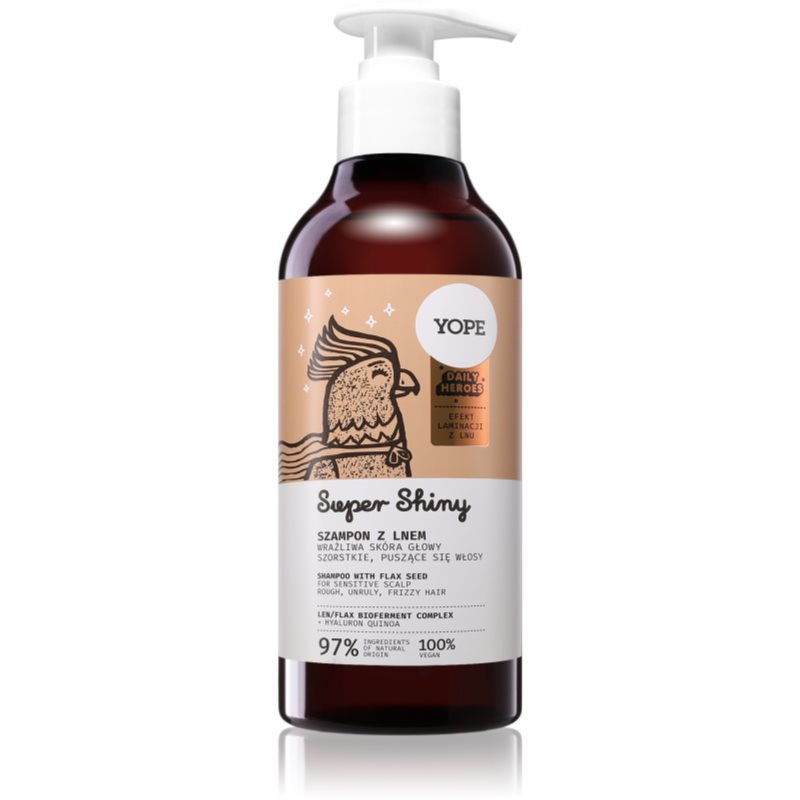 Yope Daily Heroes Super Shiny šampon pro lesk vlnitých a kudrnatých vlasů 170 ml