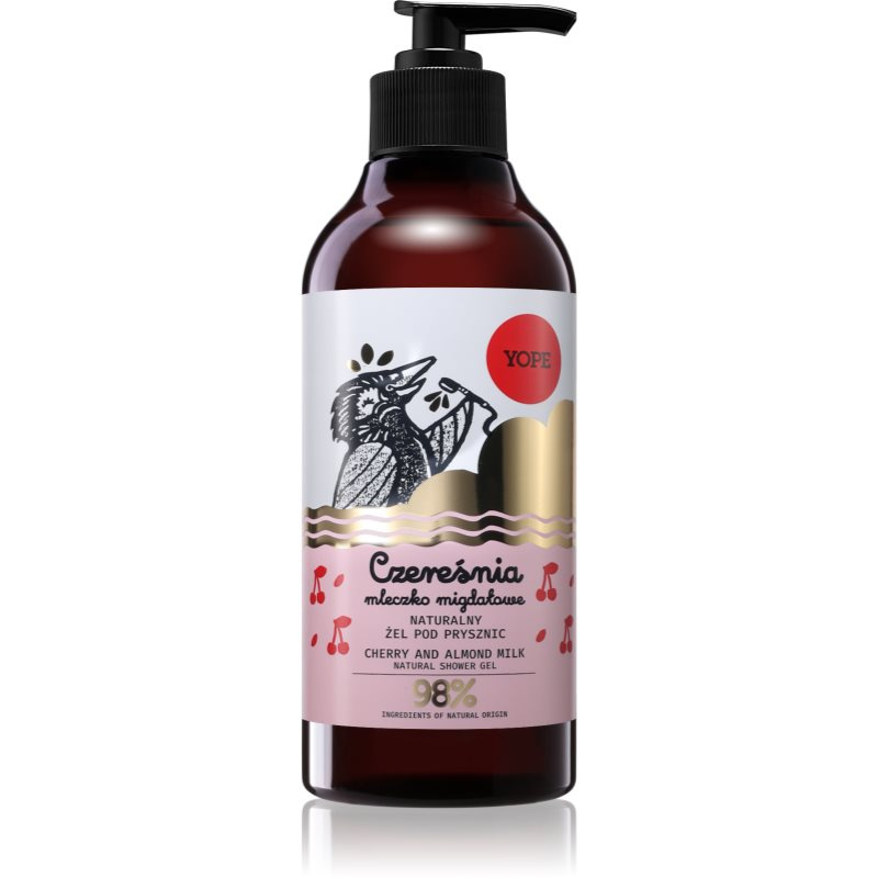 Yope Cherry & Almond Milk přírodní sprchový gel 400 ml